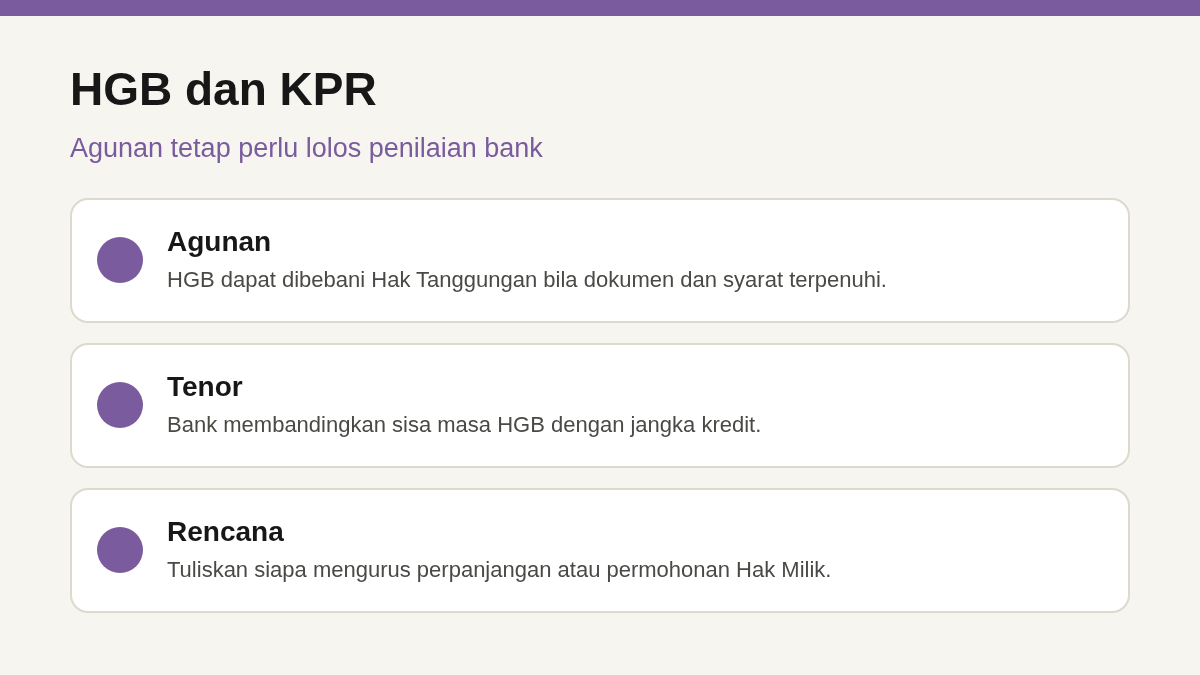 Ilustrasi pemeriksaan HGB sebagai agunan KPR