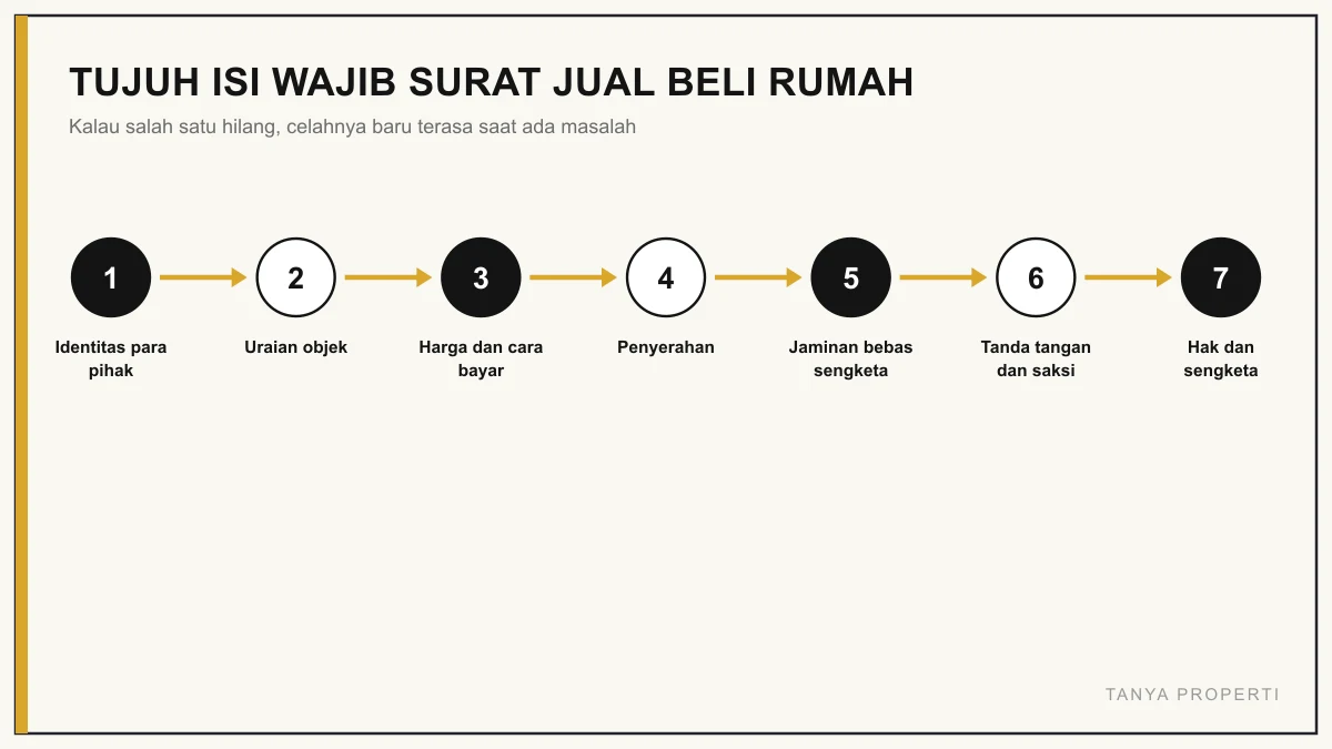 Tujuh isi wajib surat jual beli rumah, dari identitas para pihak sampai klausul penyelesaian sengketa