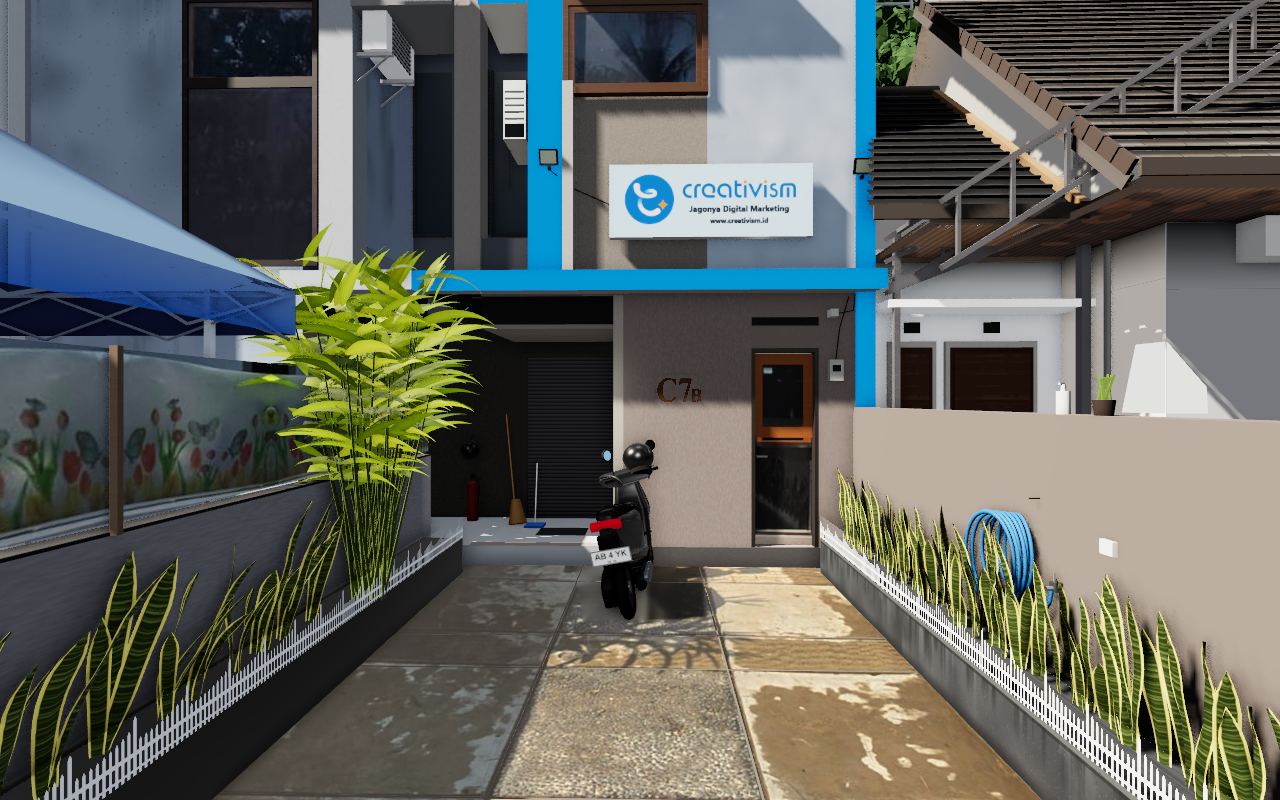 Pratinjau tur 3D: halaman depan rumah C7B